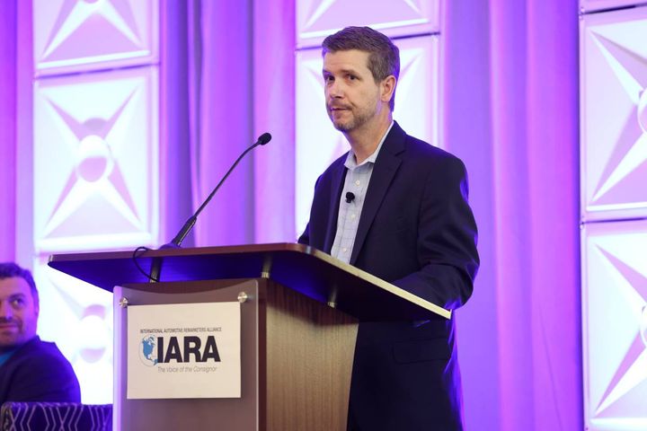 Jonathan Smoke, chief economist at Cox Automotive, told the IARA audience that he puts the chance of a full recession at 45%, however, enough pillars of the economy appear to be holding together. - Photo: IARA